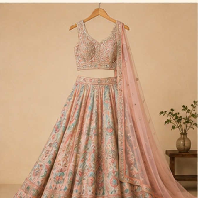 Pastel Garden Festive Lehenga