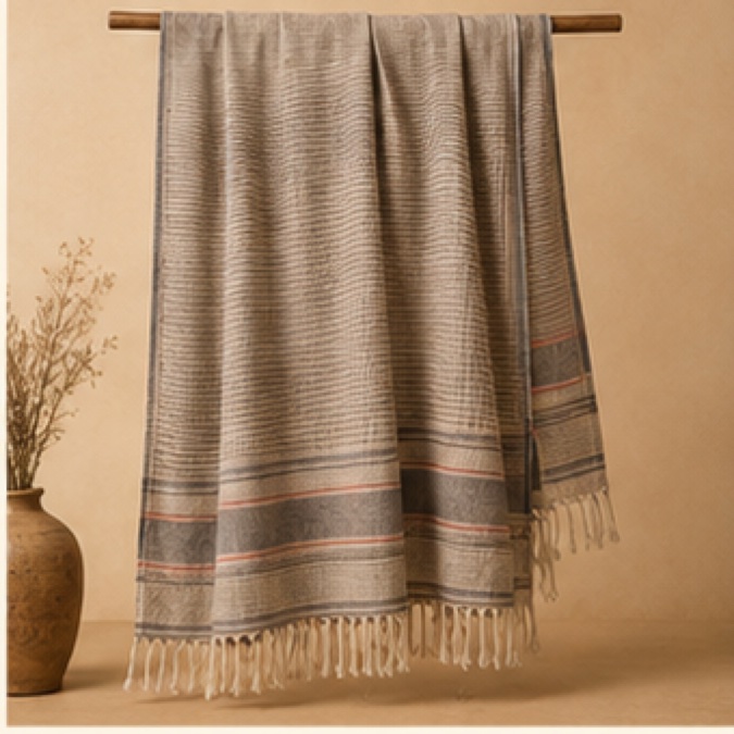Neutral Woven Shawl