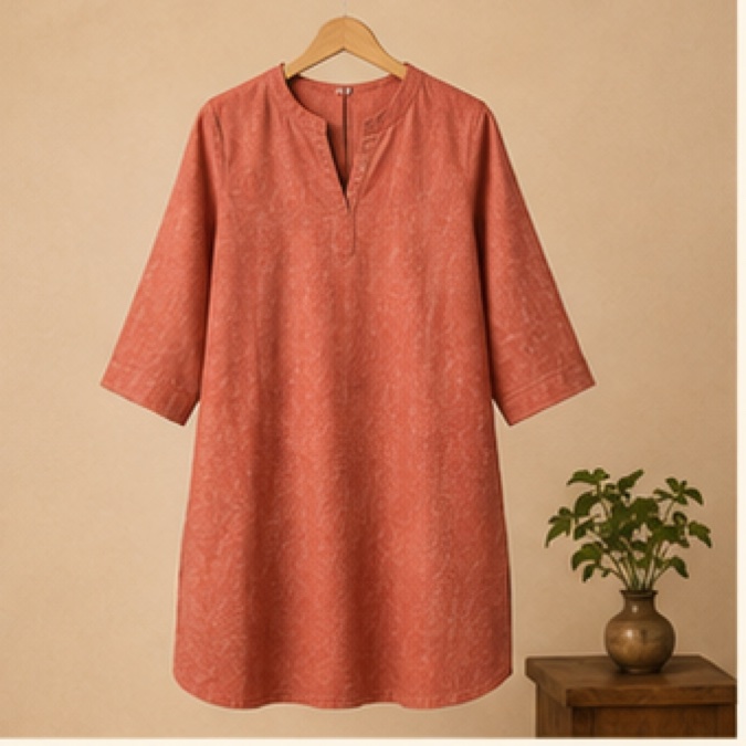 Terracotta Linen Tunic